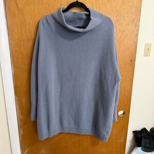Free People Slate Blue Turtleneck Sweater